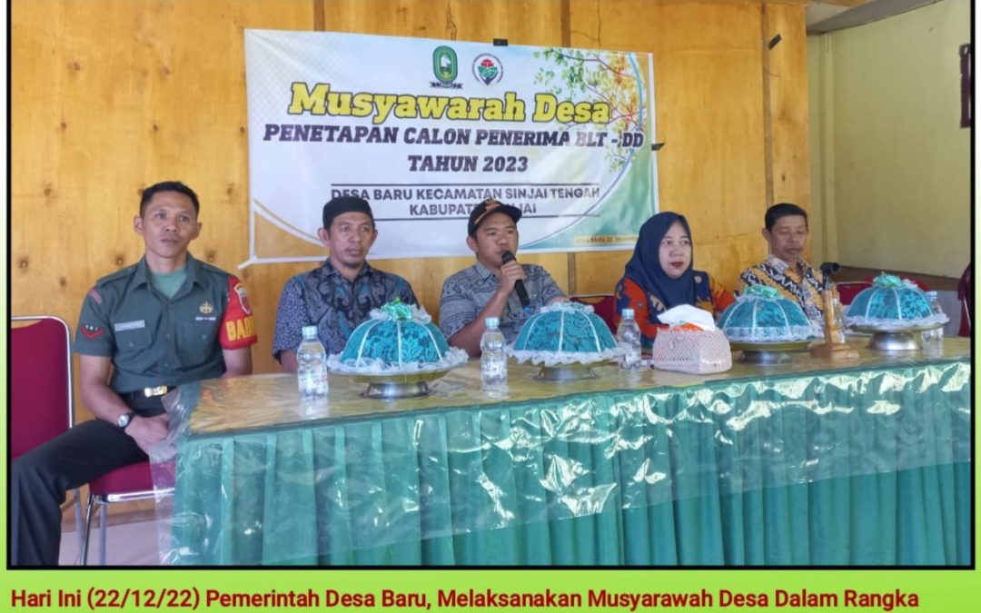 BPD Desa Baru Tetapkan 17 Orang  Penerima BLT-DD Tahun 2023