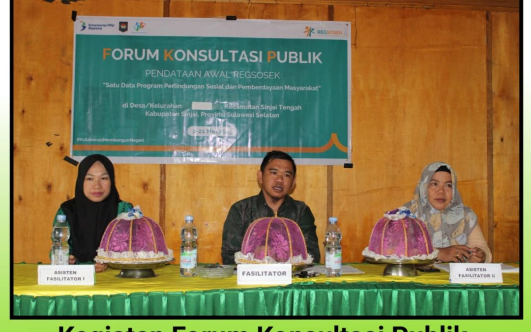 Pemerintah Desa Baru Laksanakan Forum Kunsultasi Publik REGSOSEK