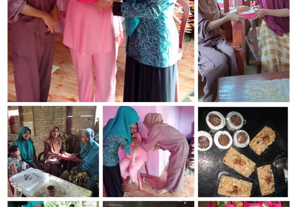Kader Pembangunan Manusia Salurkan Tambahan Makanan ke Masyarakat Desa Baru.