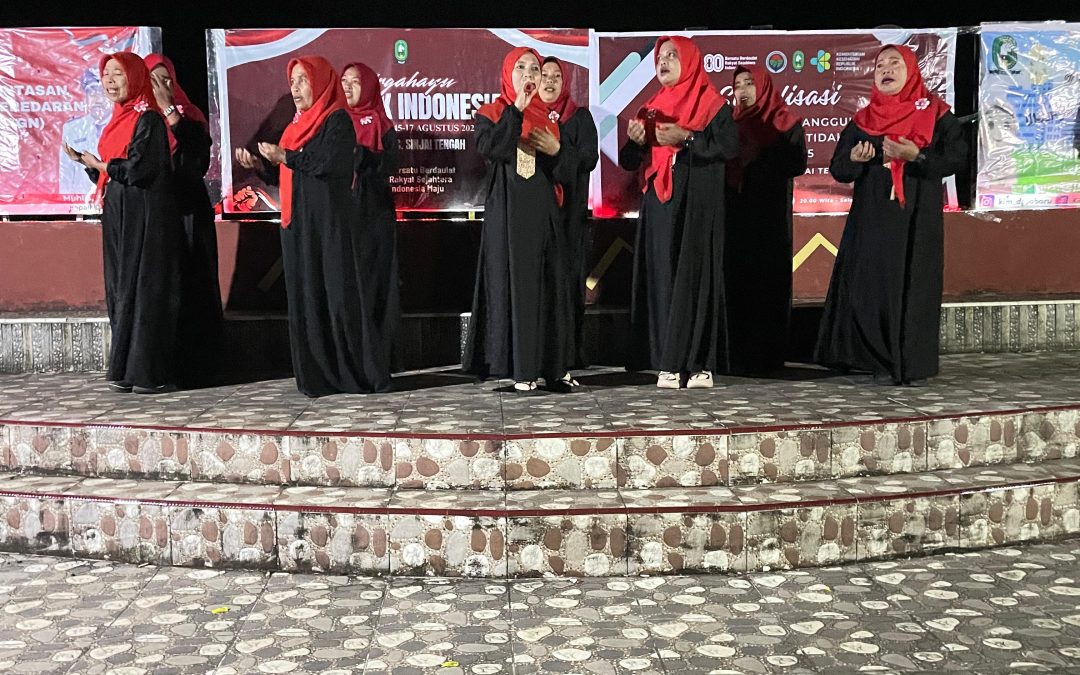 Majelis Taklim Taqwa Banyira Tampil Bersholawat di Acara Malam Ramah Tamah Semarak HUT RI Ke-80 Tingkat Desa Baru