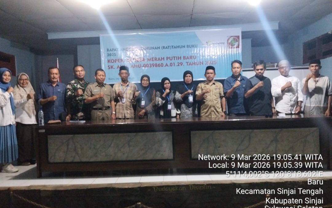 Kepala Dinas Koperasi, UKM dan Tenaga Kerja Sinjai Buka RAT Koperasi Desa Merah Putih Baru